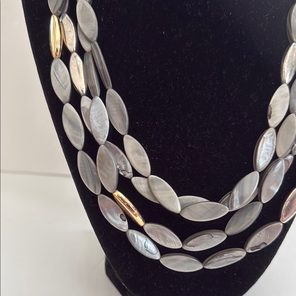 New Chico’s Elegant Multi-Strand Silver and Gold Necklace - Picture 2 of 10